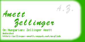 anett zellinger business card